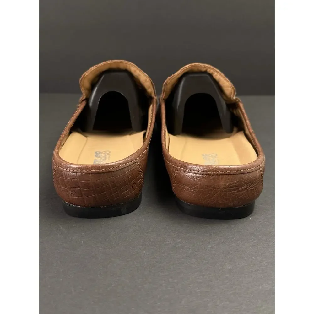 Carlos Santana Cronos Alligator Mule Men’s US 7D EU 40 Brown Leather Slip-On